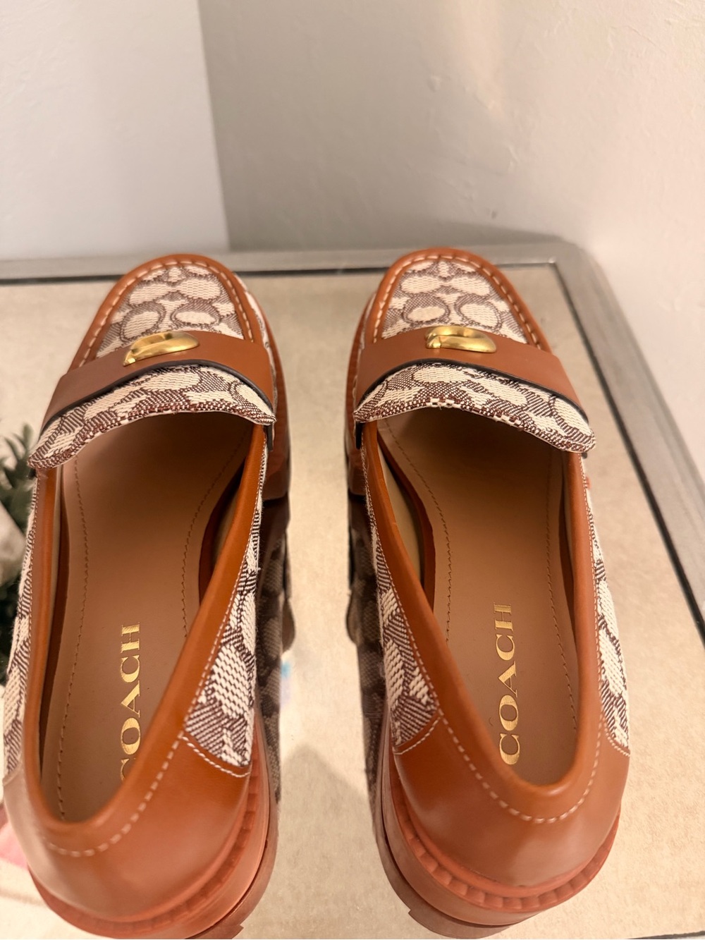 Coach Leah Platform Lug Sole Loafers Size 11 - Picture 4 of 6